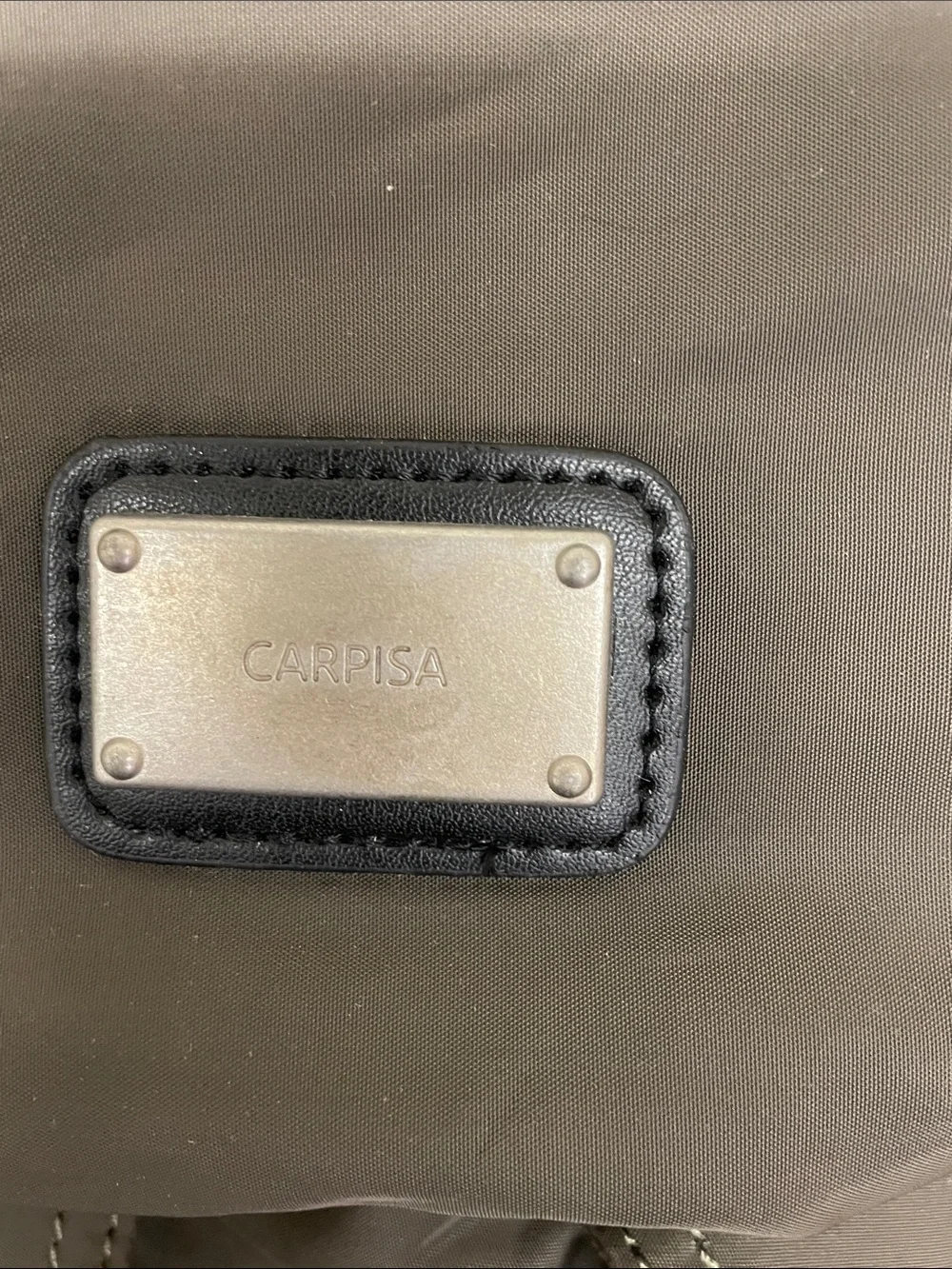 Olive Nylon Backpack with Black Base by CARPISA